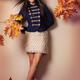 Teenage girl artistic fall fashion portrait