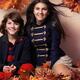 Fashionably dressed boy and teenage girl artistic fall fashion