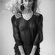 Beautiful woman in black see-through top Black and white... (thumbnail)