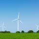Wind turbines in green field... (thumbnail)
