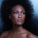Beauty portrait of black woman with big natural hair... (thumbnail)