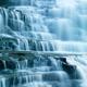 Closeup of beautiful cascade waterfall... (thumbnail)
