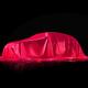 New car under red covering... (thumbnail)