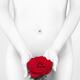 Black and white nude Woman with a Red Rose... (thumbnail)