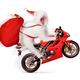 Cute kitty Santa on motorcycle with bag of Christmas presents... (thumbnail)