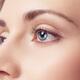 Young woman beautiful blue eyes closeup... (thumbnail)