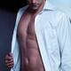 Sexy young man in unbuttoned shirt... (thumbnail)
