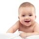 Smiling Four Month Old Baby Boy on white... (thumbnail)
