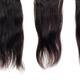 Dark brown hair extensions strands isolated texture... (thumbnail)
