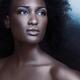 Beauty portrait of black woman with dark shiny metallic skin... (thumbnail)