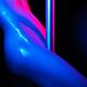 Nude woman pole dancing closeup of body... (thumbnail)