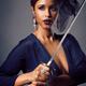 Young black woman with a Katana sword... (thumbnail)