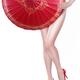 Sexy Asian woman with red oriental umbrella... (thumbnail)