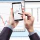 Samsung Galaxy Note III smartphone with stock charts... (thumbnail)