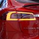 Closeup of Tesla Model S electric car... (thumbnail)