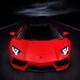 Lamborghini Aventador LP 700-4 Roadster sports car on the road... (thumbnail)