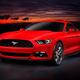 2015 Ford Mustang sports car on road at night... (thumbnail)