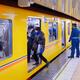People entering subway train in Japan... (thumbnail)