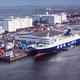 Wakanatsu cargo ship docked in port of Tokyo Japan... (thumbnail)