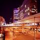 Fuji TV building at night in Odaiba Tokyo... (thumbnail)