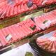 Thin slices of Japanese beef in a store... (thumbnail)
