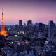 City panorama with Tokyo tower illuminated in twilight... (thumbnail)