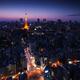 Tokyo tower illuminated at night in cityscape... (thumbnail)