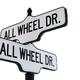 All Wheel Drive street sign in white... (thumbnail)