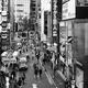 LABI electronics store in Shibuya Tokyo black and white... (thumbnail)