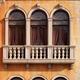 Arched windows of Venetian house... (thumbnail)