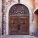 Old wooden door of Venetian building... (thumbnail)