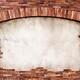 Brick wall with an arch framed background... (thumbnail)