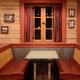 Table and benches at Mexican restaurant... (thumbnail)