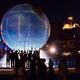 Tokyo Disneysea theme park Earth globe fountain at night... (thumbnail)