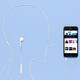 Man silhouette iPhone headphones iTunes concept... (thumbnail)