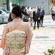 Japanese woman in kimono talking on cellphone... (thumbnail)