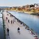 Pathway along Kamo River in Kyoto... (thumbnail)