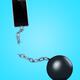 Phone breaking away from ball and chain... (thumbnail)