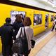 People entring subway train in Tokyo... (thumbnail)