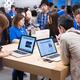 People at Apple Genius Bar support centre in Japan... (thumbnail)