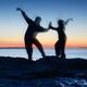 Blurred silhouettes of people practicing martial arts... (thumbnail)