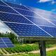 Solar panels as alternative energy source on a farm... (thumbnail)