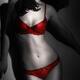 Sexy young woman in red lingerie... (thumbnail)