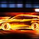 Race car in burning flames in a tunnel... (thumbnail)