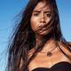 Portrait of a beautiful woman with long wet brown hair... (thumbnail)