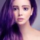 Young woman anime style beauty portrait with large eyes and purple hai... (thumbnail)