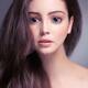 Young woman anime style beauty portrait with beautiful large gray eyes... (thumbnail)