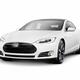 White Tesla Model S luxury electric car... (thumbnail)