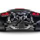Audi Quattro R8 Turbo sports car rear view with exposed engine... (thumbnail)