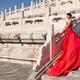 Young bride in red dress in China... (thumbnail)